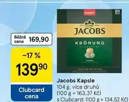 Tesco Jacobs Kapsle, 104 g, více druhů nabídka