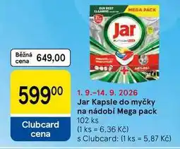 Tesco Jar Kapsle do myčky na nádobí Mega pack, 102 ks nabídka