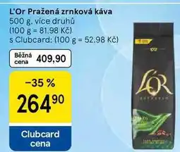 Tesco L'Or Pražená zrnková káva nabídka