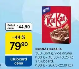 Tesco Nestlé Cereálie, 300-360 g, více druhů nabídka