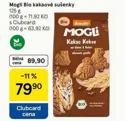 Tesco Mogli Bio kakaové sušenky nabídka