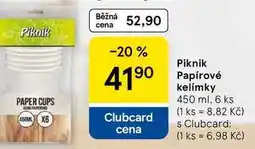 Tesco Piknik papírové kelímky, 450 ml, 6 ks nabídka