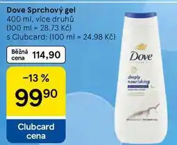Tesco Dove Sprchový gel, 400 ml, více druhů nabídka