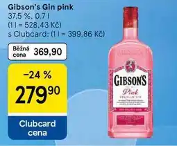 Tesco Gibson's Gin pink 37,5 % nabídka