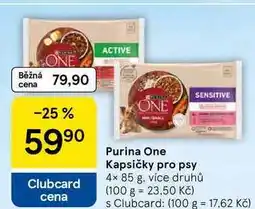 Tesco Purina One Kapsičky pro psy, 4× 85 g, více druhů nabídka