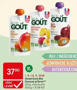 Tesco Good Gout Bio Ovocný příkrm, 120 g, více druhů nabídka