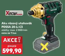 Kaufland Parkside aku rázový utahovák pdssa 20-li c3 nabídka
