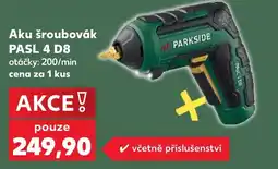 Kaufland Parkside aku šroubovák pasl 4 d8 nabídka