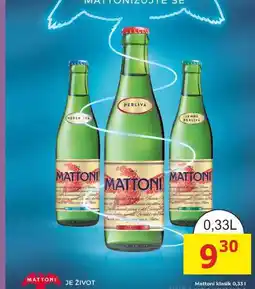 BENE Nápoje MATTONI nabídka