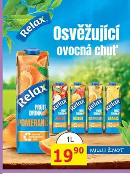 BENE Nápoje Relax FRUIT DRINK nabídka