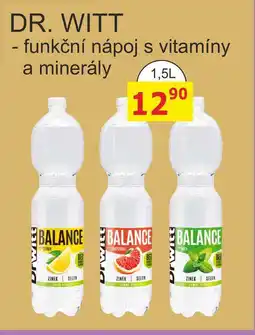 BENE Nápoje DR. WITT - funkční nápoj s vitamíny a minerály nabídka