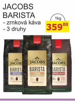 BENE Nápoje JACOBS BARISTA - zrnková káva - 3 druhy nabídka