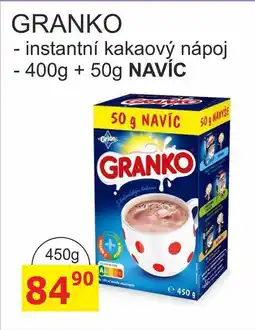 BENE Nápoje GRANKO - instantní kakaový nápoj - 400g + 50g nabídka