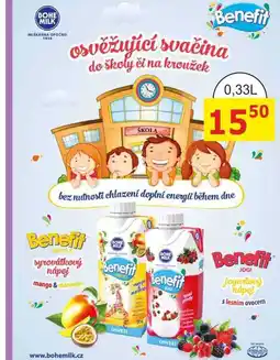 BENE Nápoje BOHE MILK Benefit osvěžující svačina do školy či na kroužek nabídka