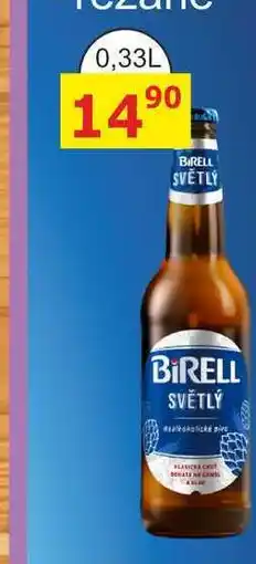 BENE Nápoje Radegast Birell světlý, nealkoholické pivo nabídka