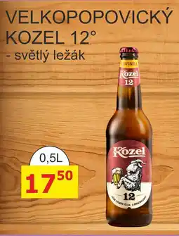 BENE Nápoje VELKOPOPOVICKÝ KOZEL 12° - světlý ležák nabídka