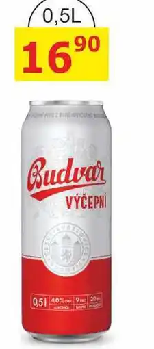 BENE Nápoje BUDVAR Pivo světlé výčepní 0,5l 0.5l plechovka nabídka