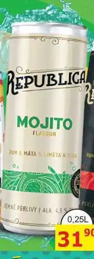 BENE Nápoje REPUBLICA MOJITO nabídka