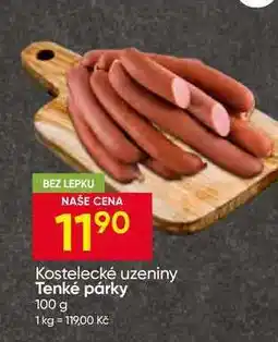 Hruška Kostelecké uzeniny Tenké párky nabídka