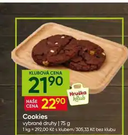 Hruška Cookies vybrané druhy nabídka