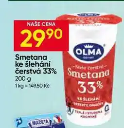 Hruška OLMA čerstvá 33% Smetana nabídka