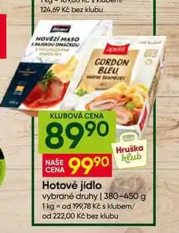 Hruška Hamé Hotové jídlo vybrané druhy nabídka