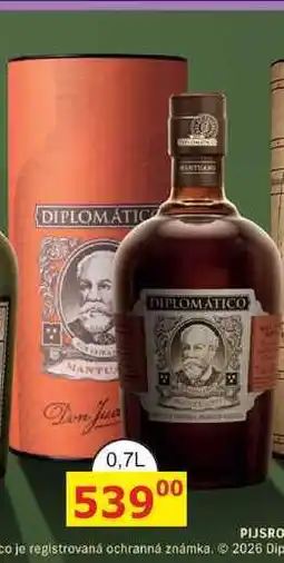 BENE Nápoje Diplomatico Mantuano 0,7l 40% Tuba nabídka
