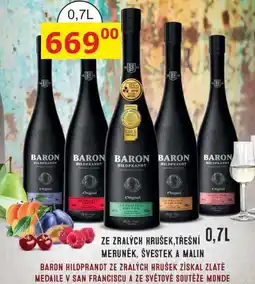 BENE Nápoje BARON HILDPRANDT pálenky nabídka