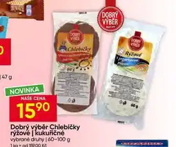 Hruška Dobrý výběr Chlebíčky rýžové, kukuřičné vybrané druhy nabídka