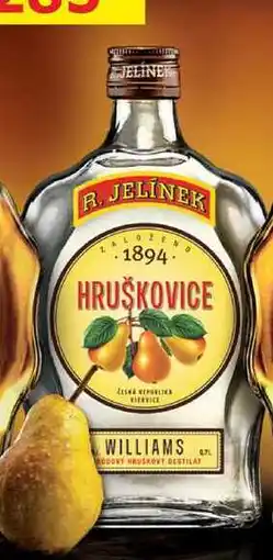 BENE Nápoje R. JELÍNEK Hruškovice Williams 0,7l 42% nabídka