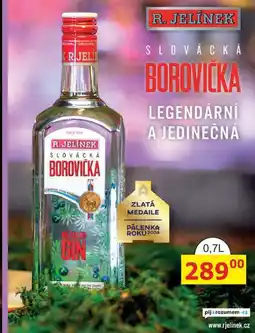 BENE Nápoje R. JELÍNEK SLOVÁCKÁ BOROVIČKA nabídka