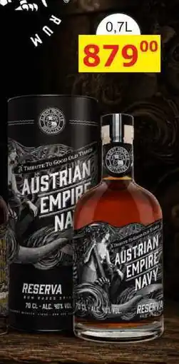 BENE Nápoje Austrian Empire Navy Rum Reserva 1863 0,7l 40% Tuba nabídka
