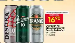 Hruška Braník Jedenáctka pivo ležák světlý 0,5l plechovka nabídka