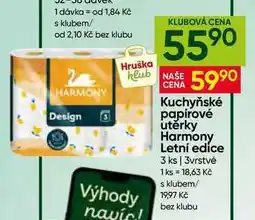 Hruška Harmony Kuchyňské papírové utěrky Letní edice 3 ks nabídka