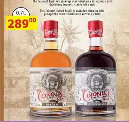 BENE Nápoje THE Colonist rum nabídka