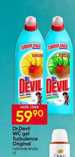 Hruška Dr.Devil WC gel Turbulence Original vybrané druhy nabídka