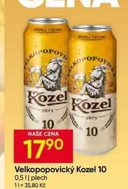 Hruška Velkopopovický Kozel 10 0,5l plech nabídka