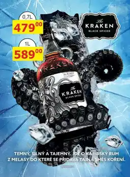 BENE Nápoje KRAKEN BLACK SPICED rum nabídka