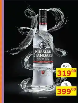 BENE Nápoje RUSSIAN STANDARD VODKA ORIGINAL 0,7L 31900 pijsrazumem.cz 1L 39900 nabídka