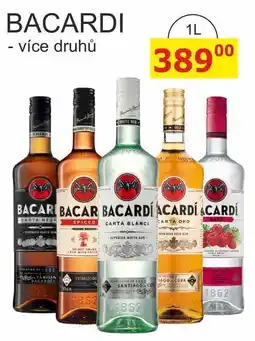 BENE Nápoje Bacardi Carta Negra rum nabídka