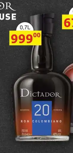 BENE Nápoje Dictador 20y 0,7l 40% nabídka