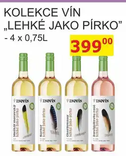BENE Nápoje ZNOVÍN ZNOJMO KOLEKCE VÍN ,,LEHKÉ JAKO PÍRKO nabídka