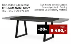 Jamall Rozkládací jídelní stůl ht-r5624 oak | grey nabídka