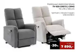 Jamall CRM2 Polohovací elektrické křeslo TV-929 GREY2 nabídka