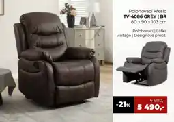 Jamall Polohovací křeslo TV-4086 GREY | BR nabídka