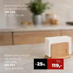 Jamall Bambusový stojan na papírové ubrousky DR-037 nabídka