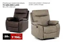 Jamall Polohovací elektrické křeslo TV-4094 BR3 | LAN3 nabídka