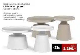 Jamall CSM set 2 konferenčních stolků CT-F4114 WT nabídka