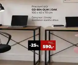 Jamall Pracovní stůl gd-504 olw | oak nabídka