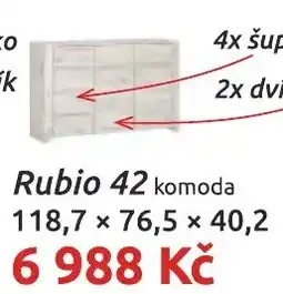 Nábytkáři Čech a Moravy Rubio 42 komoda nabídka